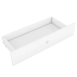 Okwish Lit Double 160x200 cm - Lit Adulte avec 4 Tiroirs et Tête Multifonctionnelle - Bois de Pin et MDF - Blanc - Sans Matelas* Lit Double