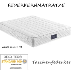 Lit double 140x200 cm - Lit avec tiroirs et fonction USB Type-C - Lin - Matelas Inclus - Beige><noscript><img width=