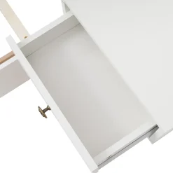 Okwish Lit double 140x200 cm - Lit en bois avec 2 tables de chevet et USB - Bois massif - Sans Matelas - Naturel* Lit Double