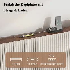 Okwish Lit double 140x200 cm capitonné adulte avec métallique stable et design à ailes - plateforme rembourrée velours côtelé beige/crème* Lit Double