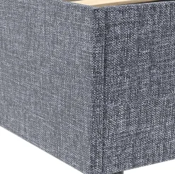 Lit Double 140x190cm en Tissu Gris Anthracite avec Coffre + Sommier><noscript><img width=