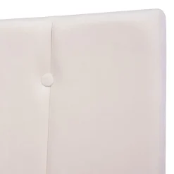 Blackcolors Lit Double 140x200cm Hydraulique LED Velours Blanc Crème* Lit Avec Rangement
