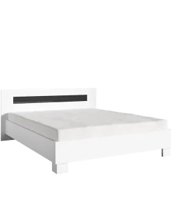 Lit DUBLIN blanc 140 x 190 cm, idéal pour chambre à coucher. Meuble design* Lit Double