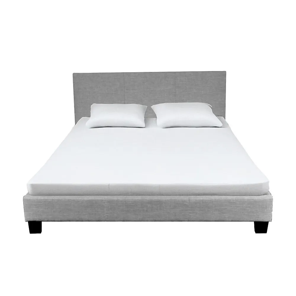 Lit DUBLIN 140x200 + 1 sommier / Gris clair>Weber Industries Online