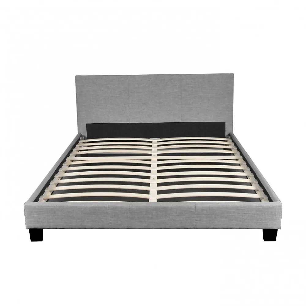 Lit DUBLIN 140x200 + 1 sommier / Gris clair>Weber Industries Online