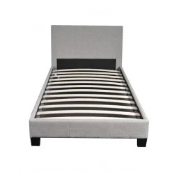 Lit DUBLIN 90x190 + 1 sommier / Gris clair>Weber Industries Sale