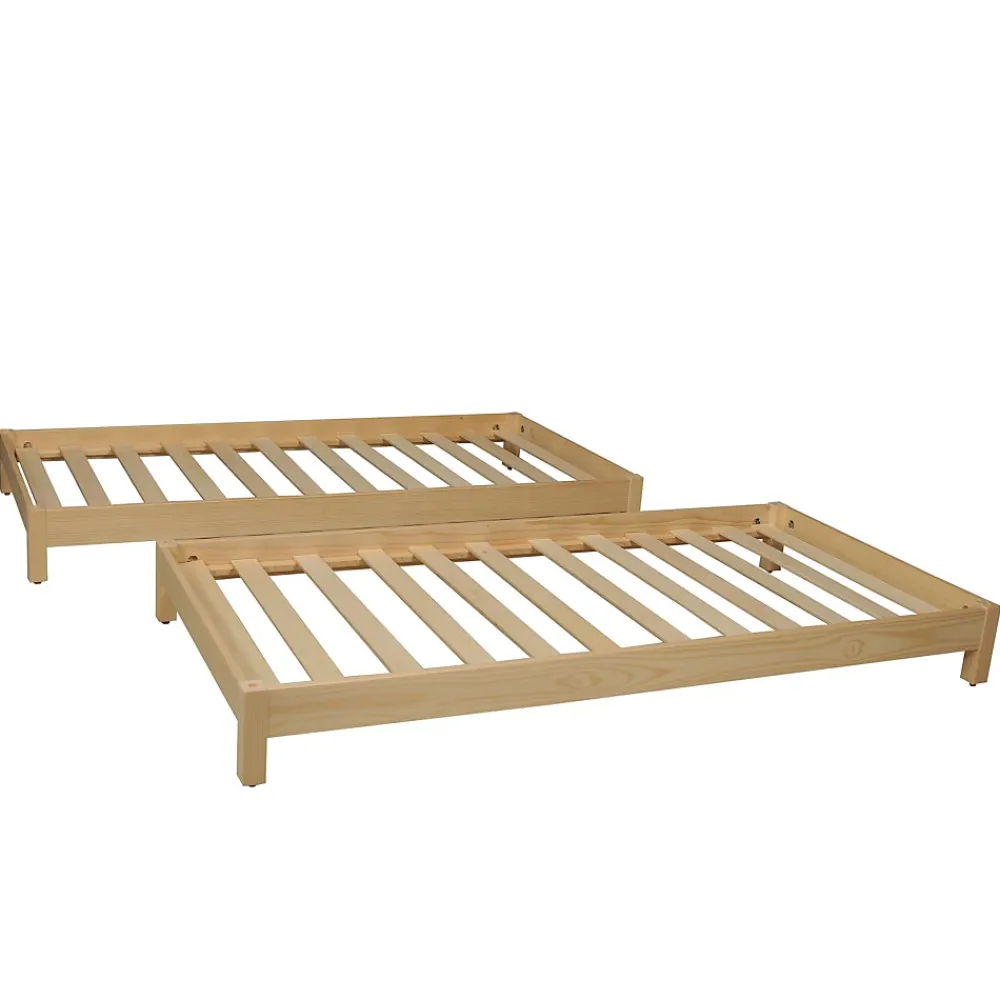 Weber Industries Lit empilable JONAS 90x190 (lot de deux lits)+ 2 sommiers / Naturel* Lit Simple