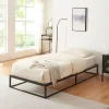 [En.Casa] Lit en métal Trerunta acier 90 x 200 cm noir en.casa* Lit Simple