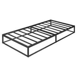 [En.Casa] Lit en métal Trerunta acier 90 x 200 cm noir en.casa* Lit Simple