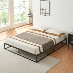 Lit en métal Trerunta acier 160 x 200 cm noir en.casa>[En.Casa] Clearance