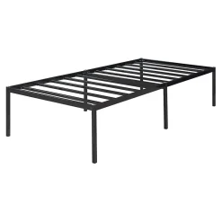 Lit en métal Vaardö acier 90 x 200 cm noir en.casa><noscript><img width=