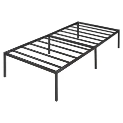 Lit en métal Vaardö acier 90 x 200 cm noir en.casa><noscript><img width=
