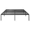 [En.Casa] Lit en métal Vaardö acier 160 x 200 cm noir en.casa* Lit Double