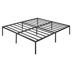 [En.Casa] Lit en métal Vaardö acier 160 x 200 cm noir en.casa* Lit Double