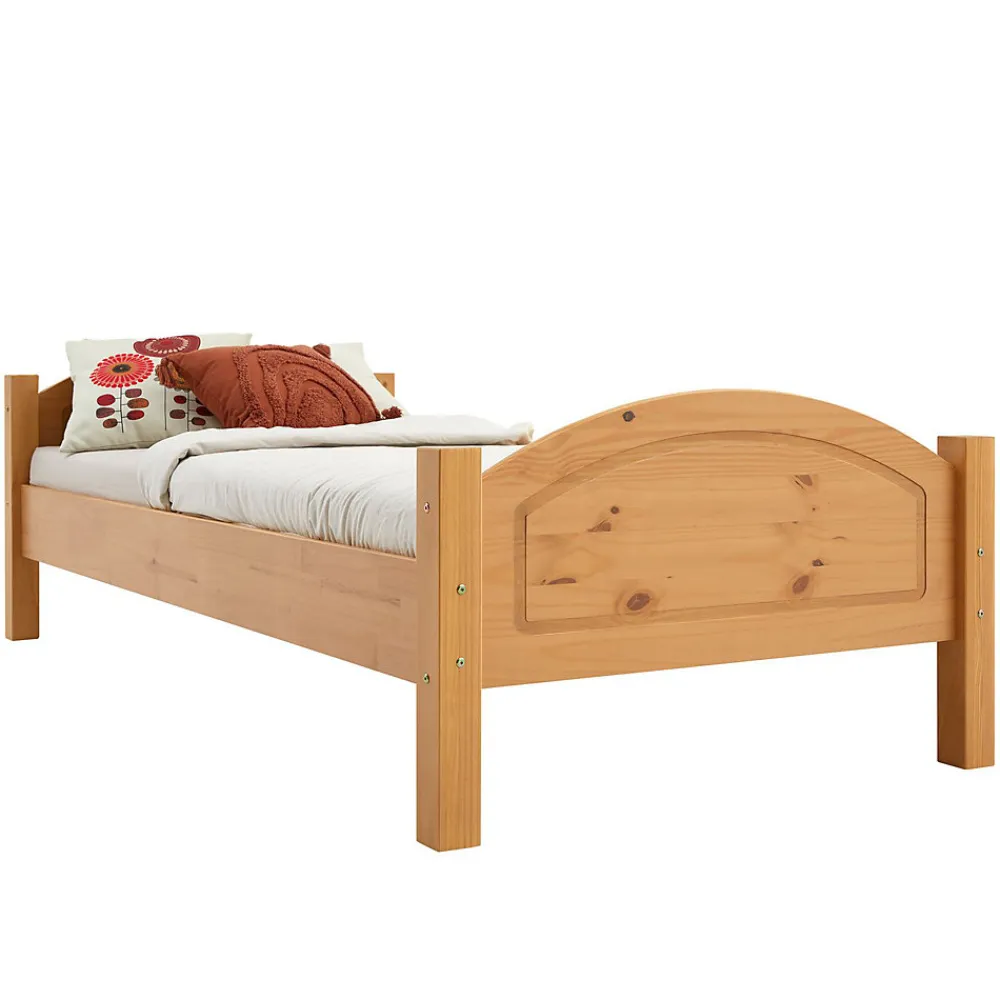 Lit en pin FLIMS, 90 x 200 cm, lasuré couleur hêtre>Idimex Hot