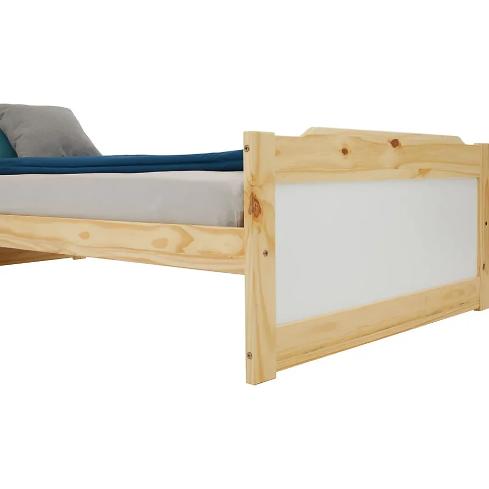 Idimex Lit en pin FRITZ, 90 x 200 cm, coloris naturel et blanc* Lit Simple