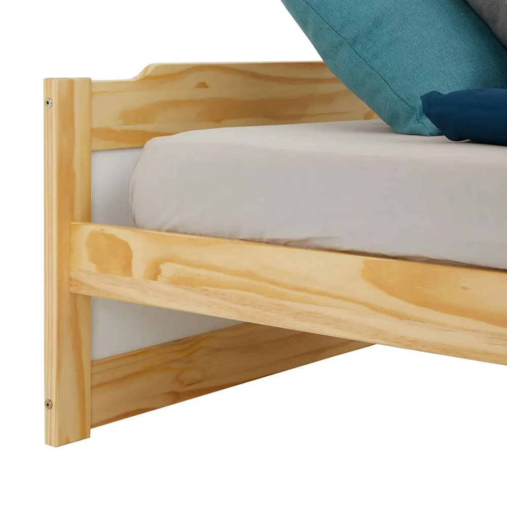 Idimex Lit en pin FRITZ, 90 x 200 cm, coloris naturel et blanc* Lit Simple