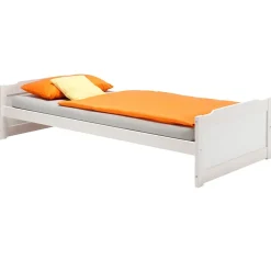 Idimex Lit en pin FRITZ, 90 x 200 cm, lasuré blanc* Lit Simple