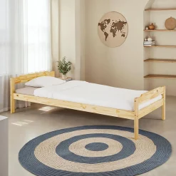 Lit en pin MORITZ, 90 x 200 cm, vernis naturel>Idimex Online