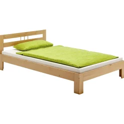 Lit en pin THEO, 90 x 200 cm, lasuré couleur hêtre><noscript><img width=