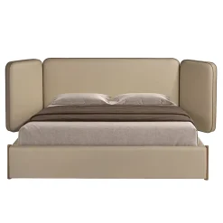 Angel Cerda Lit en simili cuir couleur vison* Lit Simple