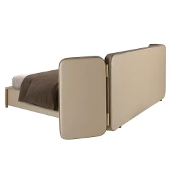 Angel Cerda Lit en simili cuir couleur vison* Lit Simple