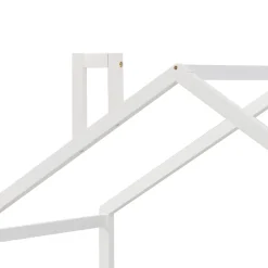 Okwish Lit enfant 90 x 200 cm - Lit Cabane avec Cheminée Antichute - Bois de Pin - Sans Matelas - Blanc*Enfant Lit Enfant