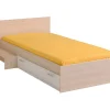 Lit enfant 90 x 190 cm avec 1 tiroir - Coloris : Naturel et blanc - IPLIA>Vente-unique New
