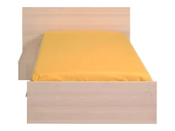 Lit enfant 90 x 190 cm avec 1 tiroir - Coloris : Naturel et blanc - IPLIA><noscript><img width=