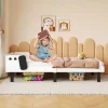 ProximaX Lit enfant 90 x 200 cm, en forme de chiots, cadre de lit en bois massif, avec sommier à lattes, sans matelas, Blanc* Lit Coffre