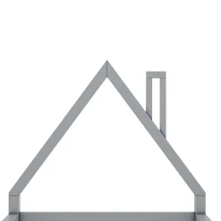Lit enfant 90 x 200 cm, lit plat en forme de maison, pin gris,>Blackcolors Clearance