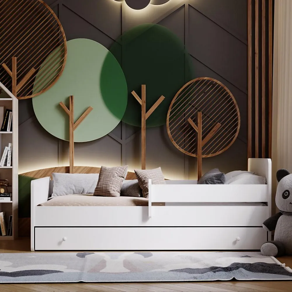 Lit enfant Aksel avec tiroir - sommier et matelas inclus - 140 cm x 70 cm>Htmeubles Online