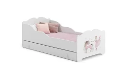 Kobi Lit enfant ANNA avec tiroir 160x80 Fille avec licorne* Ensemble Sommier Et Matelas