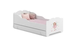 Kobi Lit enfant ANNA avec tiroir 160x80 Fille avec ailes* Ensemble Sommier Et Matelas