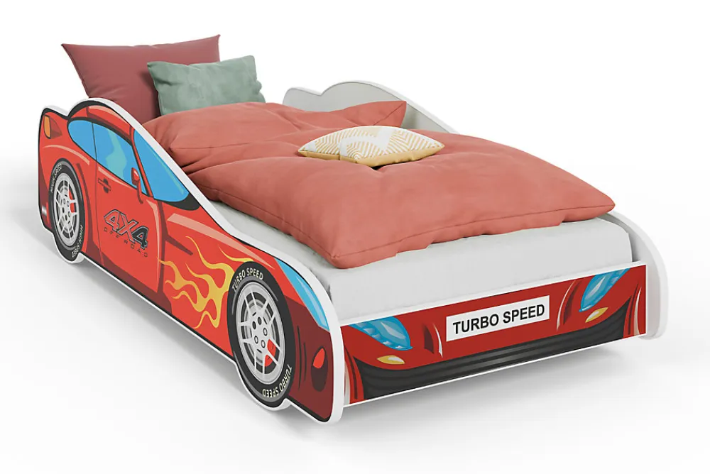 Lit enfant auto 4x4 140x70 multicolour>Kobi Discount