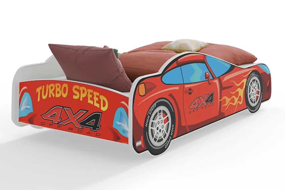 Lit enfant auto 4x4 140x70 multicolour>Kobi Discount