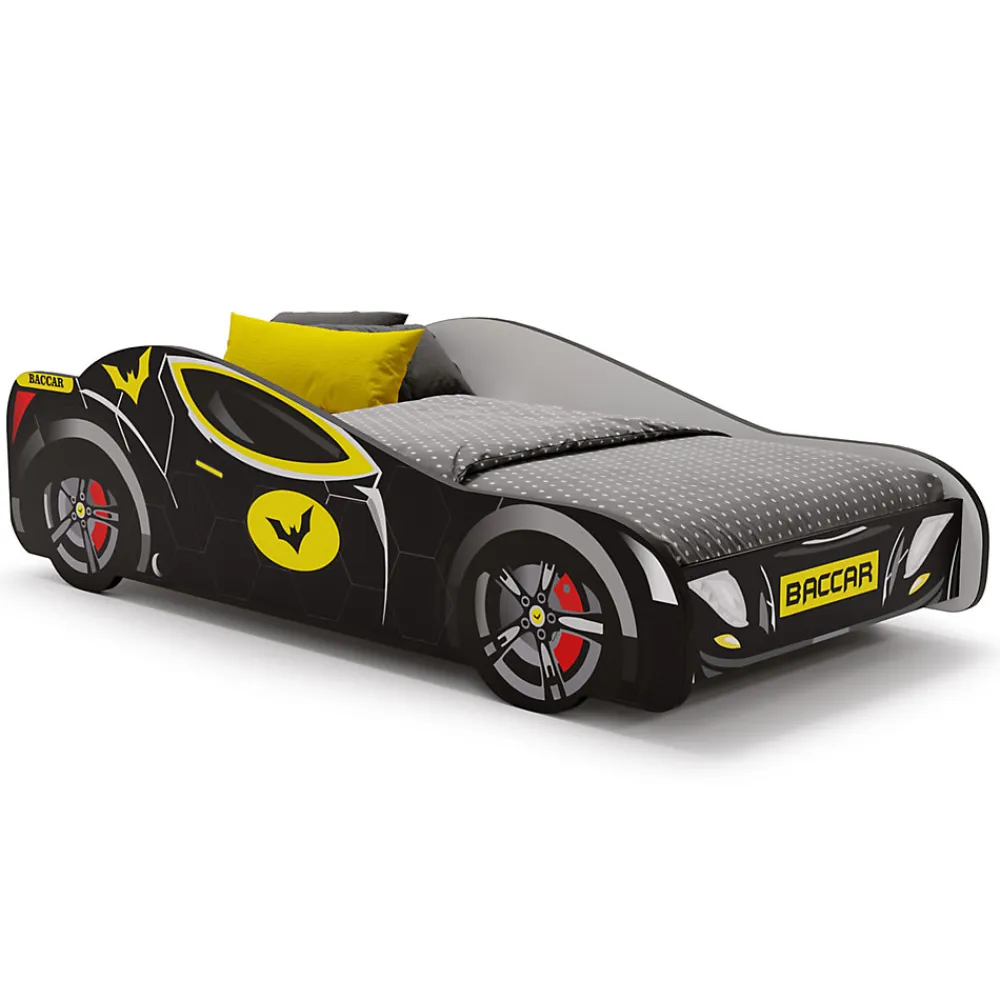 Lit enfant Batcar noir 140x70 avec matelas>Kobi