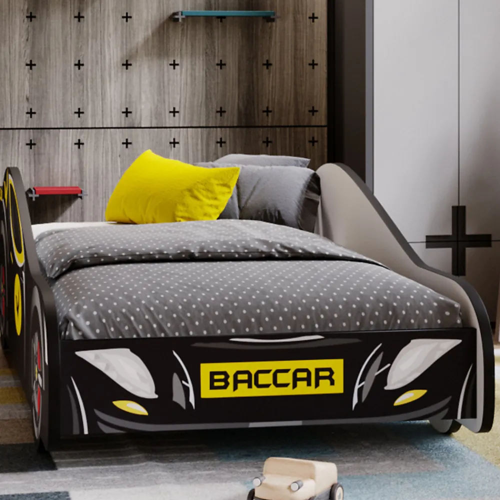 Lit enfant Batcar noir 140x70 avec matelas>Kobi