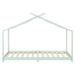 Lit enfant Brome bois de pin 90 x 200 cm vert menthe blanc en.casa><noscript><img width=
