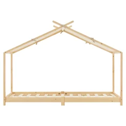 [En.Casa] Lit enfant Brome bois de pin 90 x 200 cm naturel beige en.casa*Enfant Lit Enfant