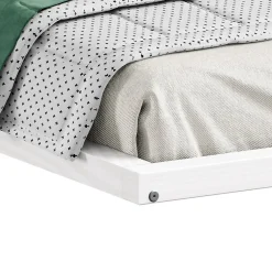 Lit enfant ELOA type Montessori, couchage 90x200 cm, en pin massif lasuré blanc><noscript><img width=