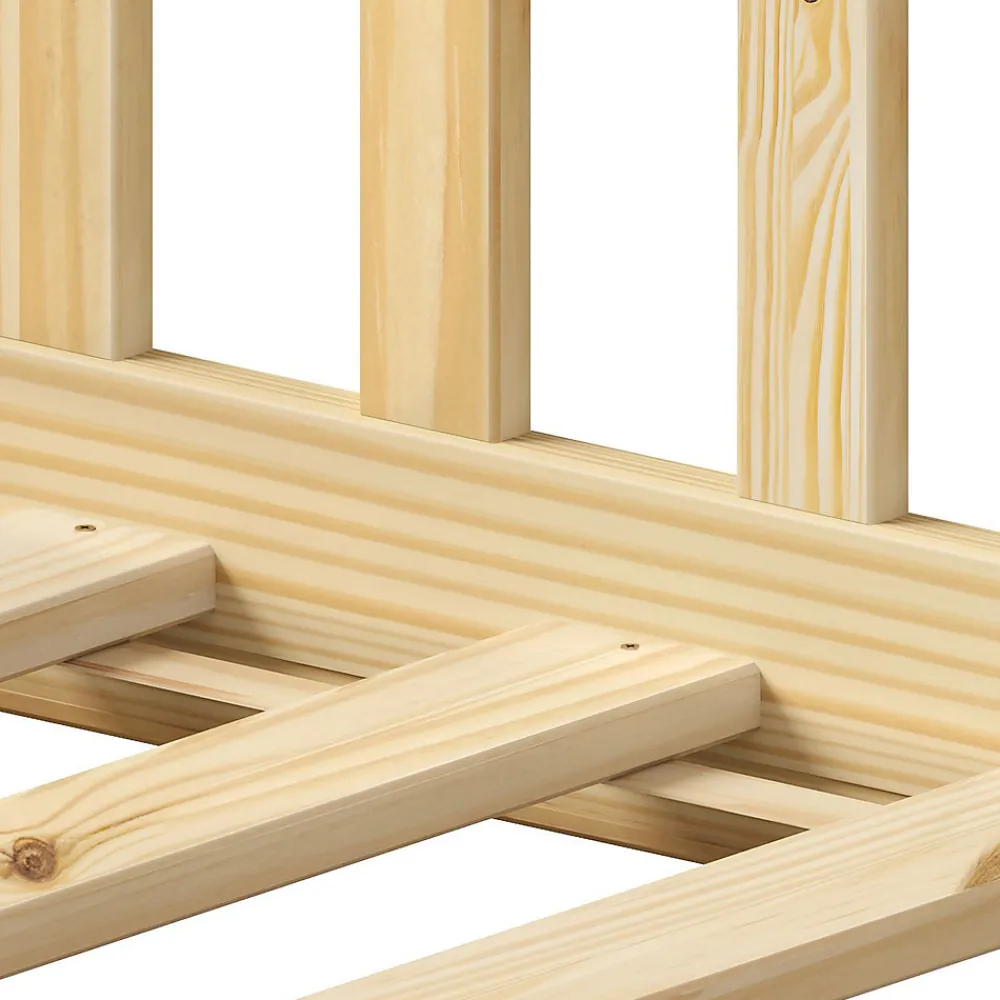 Lit enfant GUSTAVO avec sommier type Montessori 90x190 cm en bois massif - Naturel>Idimex Best