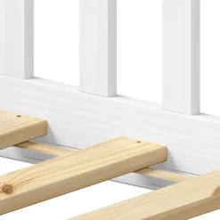 Lit enfant GUSTAVO avec sommier type Montessori 90x190 cm en bois massif - Blanc><noscript><img width=