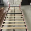 Fortuna lai Lit Enfant, Lit Papillon, Blanc et Rose, Avec Éclairage, 90x200* Lit Avec Rangement