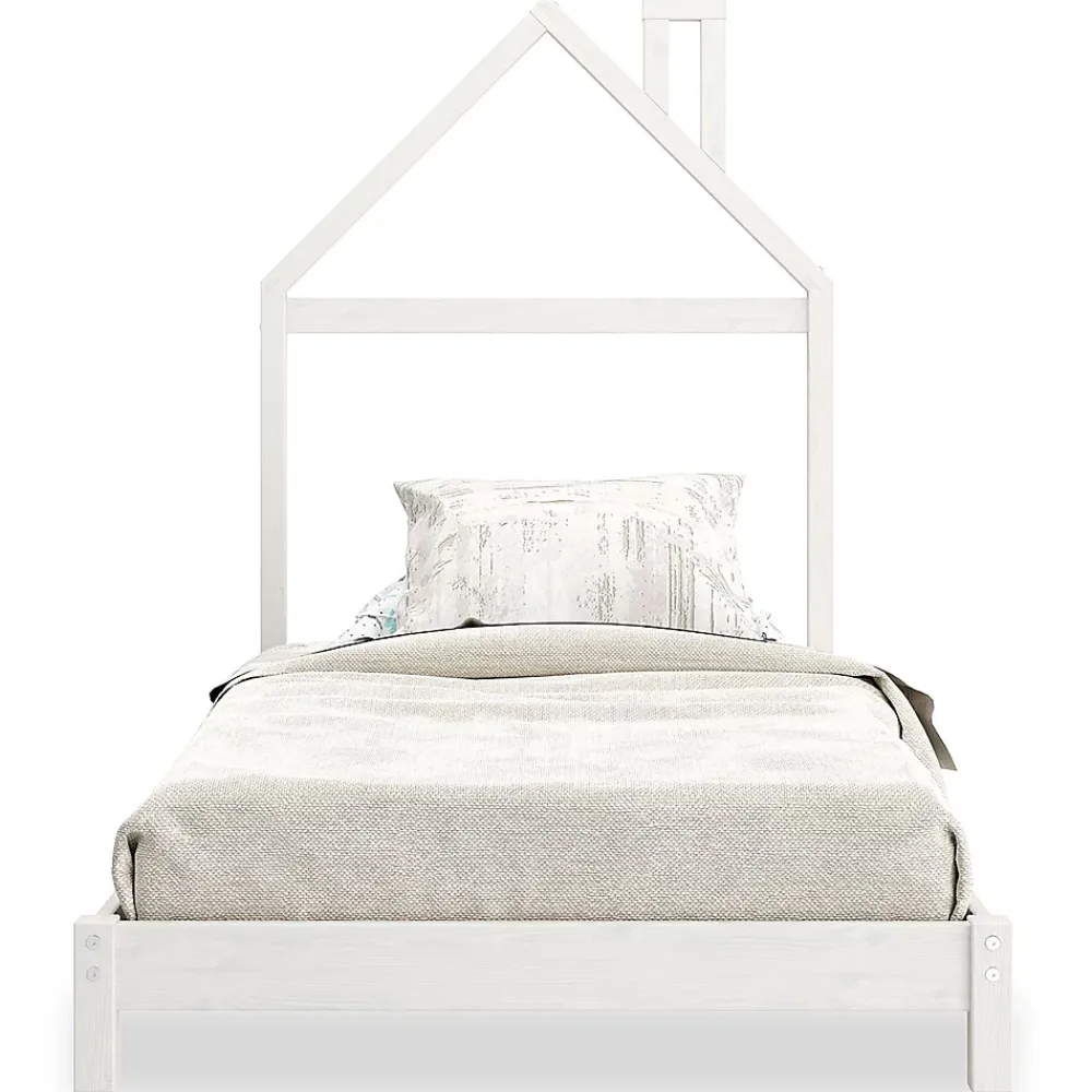 Idimex Lit enfant LIZ 90 x 200 cm en pin massif - Blanc*Enfant Lit Enfant