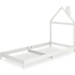 Idimex Lit enfant LIZ 90 x 200 cm en pin massif - Blanc*Enfant Lit Enfant