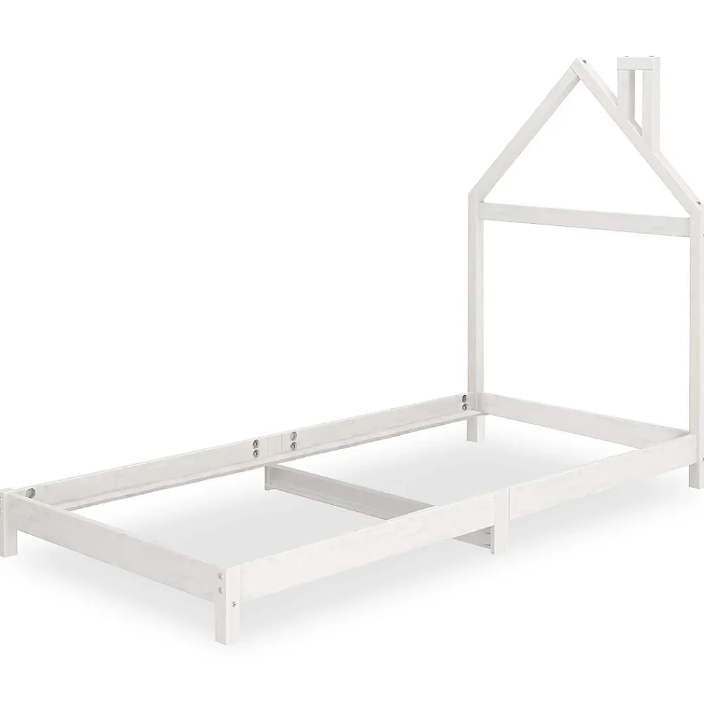 Idimex Lit enfant LIZ 90 x 200 cm en pin massif - Blanc*Enfant Lit Enfant