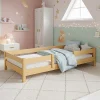 Kobi Lit enfant Lofto 160x80 avec barreaux - bois naturel*Enfant Lit Enfant