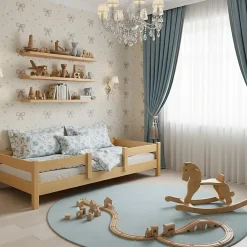 Kobi Lit enfant Lofto 160x80 avec barreaux - bois naturel*Enfant Lit Enfant