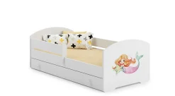 Lit enfant LUK avec tiroir et barreau 160x80 Little Mermaid>Kobi Outlet